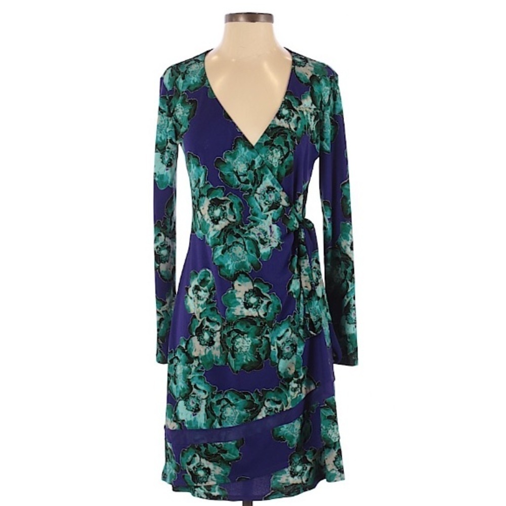 Simply Vera wang crepe faux wrap dress wham floral